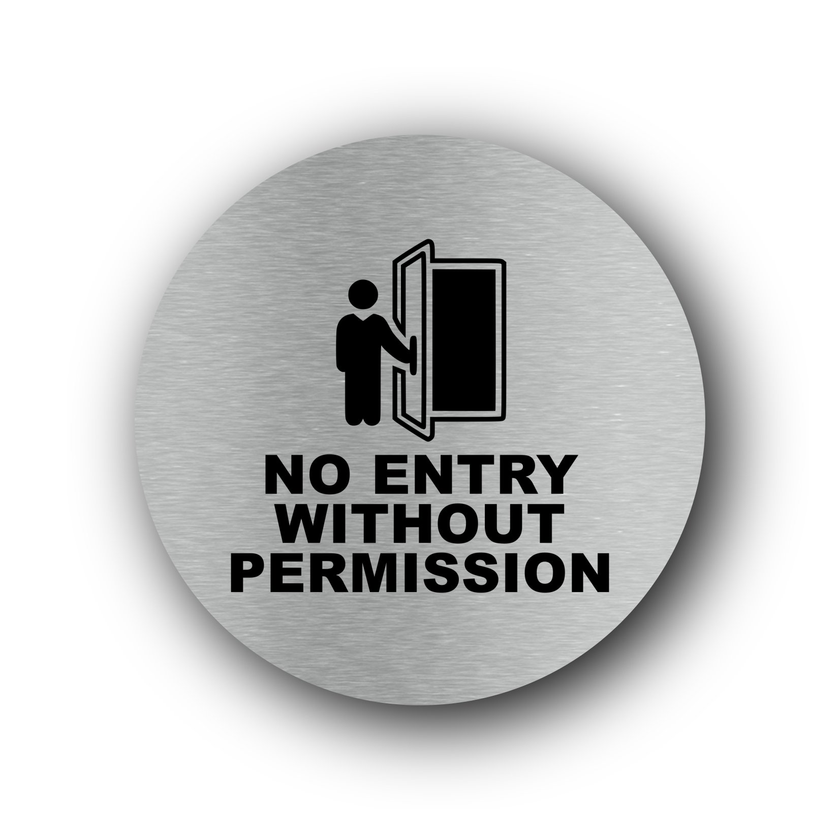 No Entry Without Permission - Aluminium Sign